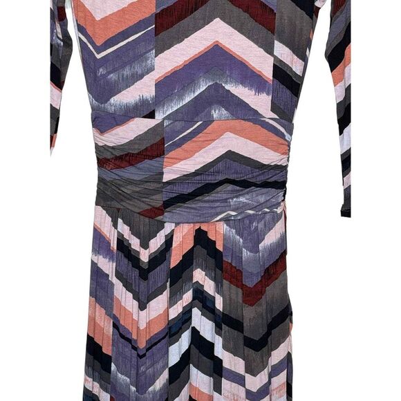 Anthropologie Maeve Women's  Maxi Dress Chevron Striped Lined Knit StretchXS - Picture 10 of 12